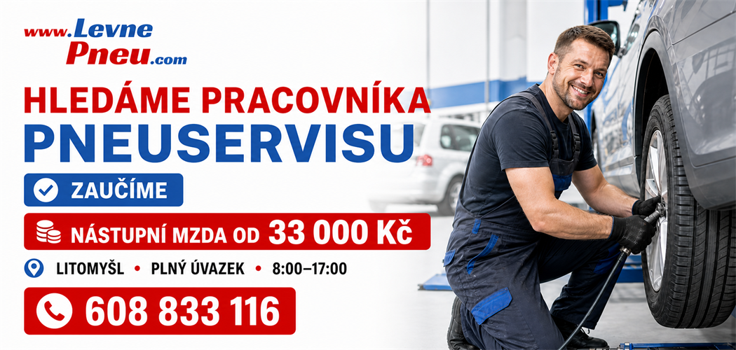 Banner - HLEDÁME MECHANIKA DO PNEUSERVISU