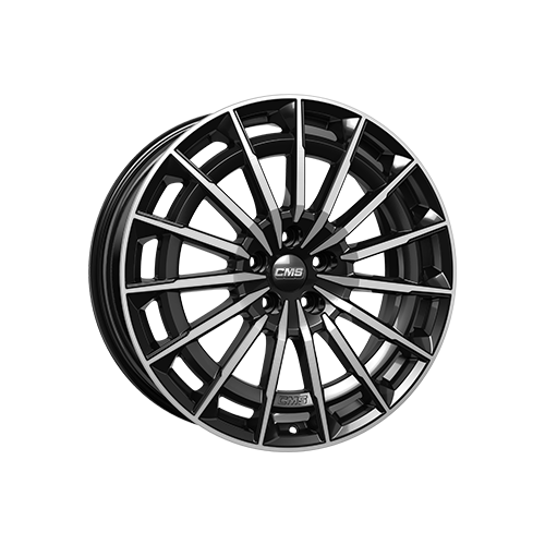 Alu kola CMS C38, 19x8 5x112 ET45, černá lesklá + leštění (zátěžová)