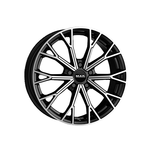Alu kola MAK ASPHALT, 19x8 5x112 ET40, černá lesklá + leštění (zátěžová)