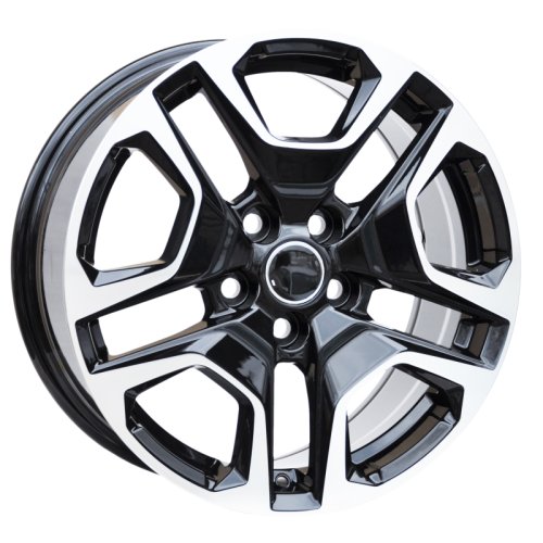 Alu kola Racing Line A5567, 17x7 5x114.3 ET35, černá + leštění (zátěžová)