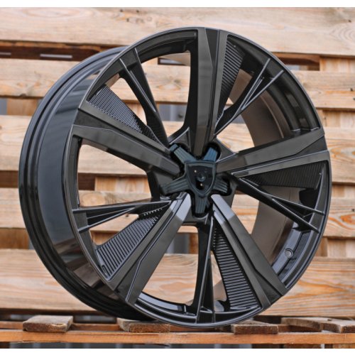 Alu kola Racing Line D1918, 19x8 5x108 ET40, černá + tmavé leštění