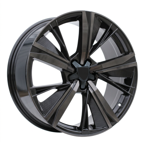 Alu kola Racing Line D1918, 19x8 5x108 ET40, černá + tmavé leštění