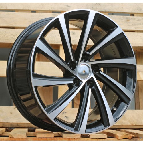 Alu kola Racing Line D2403, 19x8 5x112 ET45, černá + leštění