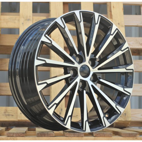 Alu kola Racing Line YF0446, 19x8 5x112 ET45, černá + leštění