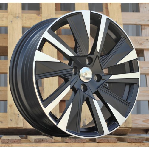 Alu kola Racing Line YF1152, 18x7 4x108 ET35, černá matná + leštění