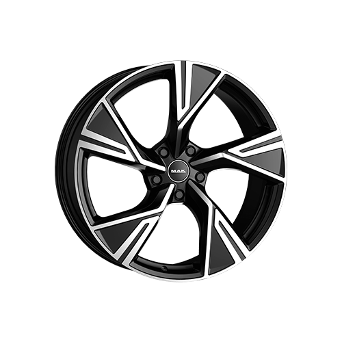 Alu kola MAK STARK, 22x10 5x112 ET32, černá lesklá + leštění (zátěžová)