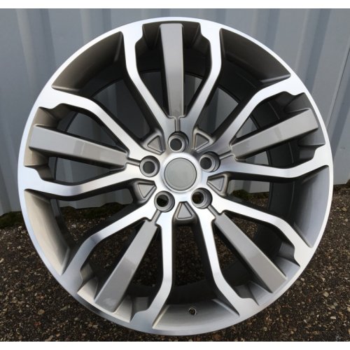 Alu kola Racing Line B1027, 21x9.5 5x120 ET49, šedivá + leštění