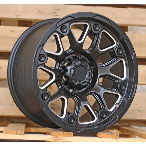 Alu kola Racing Line FBX155, 17x9 6x139.7 ET, černá + leštění