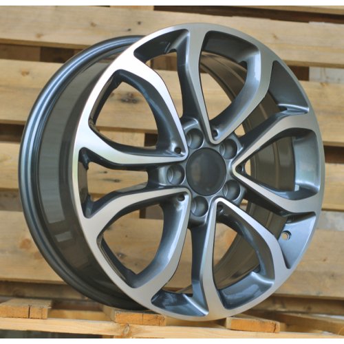 Alu kola Racing Line I7044, 17x7 5x112 ET48.5, šedivá + leštění