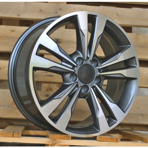 Alu kola Racing Line I7081, 17x7.5 5x112 ET45, šedivá + leštění