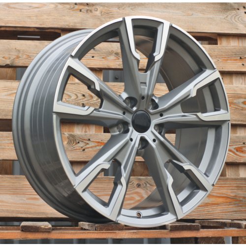 Alu kola Racing Line YF5710, 19x8 5x112 ET46, šedivá + leštění