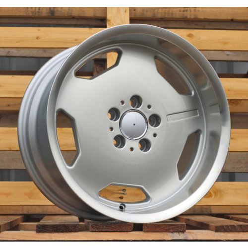 Alu kola Racing Line BK632, 17x8 5x112 ET35, stříbrná + leštěný límec