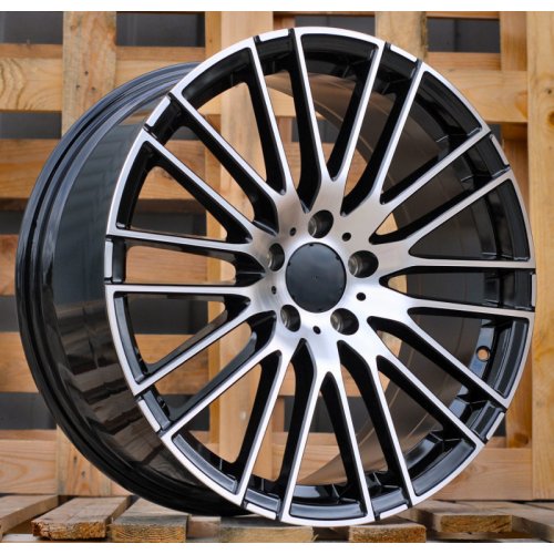 Alu kola Racing Line I0341, 19x8.5 5x112 ET35.5, černá + leštění (zátěžová)