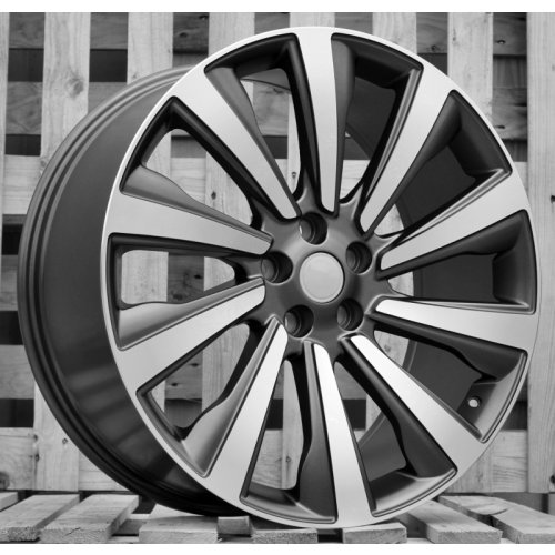 Alu kola Racing Line B1756, 24x10 5x120 ET40, černá + leštění (zátěžová)