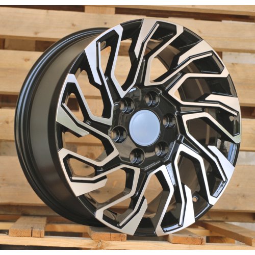 Alu kola Racing Line H964F, 18x8 6x139.7 ET25, černá + leštění (zátěžová)