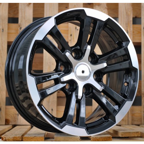 Alu kola Racing Line B1649, 17x7.5 6x139.7 ET38, černá + leštění (zátěžová)