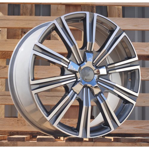 Alu kola Racing Line B1149, 20x8.5 5x150 ET60, šedivá + leštění (zátěžová)