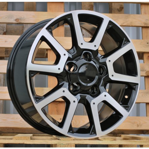 Alu kola Racing Line B1380, 18x8 5x150 ET60, černá + leštění (zátěžová)