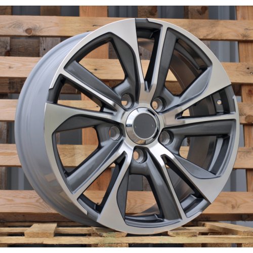Alu kola Racing Line B1611, 20x8.5 5x150 ET60, šedivá + leštění (zátěžová)