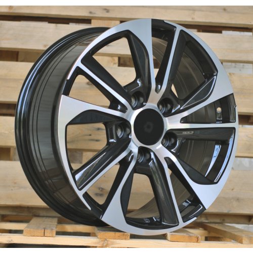 Alu kola Racing Line B1611, 22x9 5x150 ET60, černá + leštění (zátěžová)
