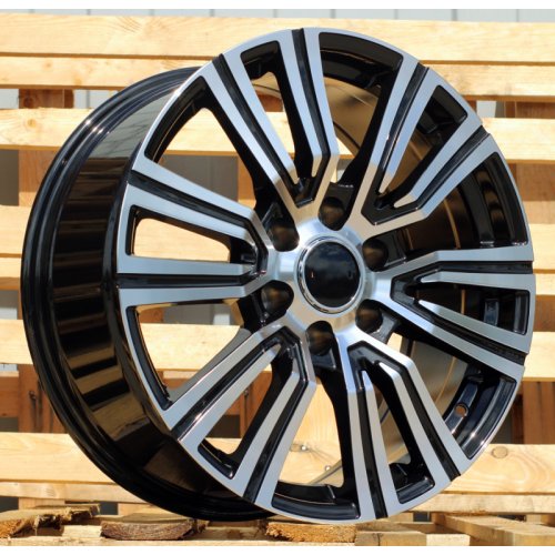 Alu kola Racing Line B1754, 22x8.5 6x139.7 ET30, černá + leštění (zátěžová)