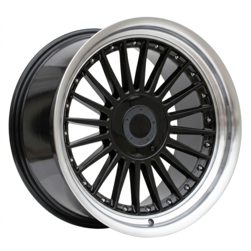 Alu kola Racing Line B1803, 18x10 5x120 ET15, černá + leštěný límec