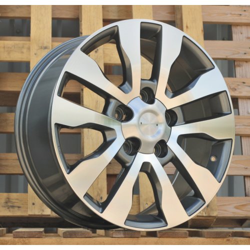 Alu kola Racing Line B1863, 20x8.5 5x150 ET60, šedivá + leštění (zátěžová)