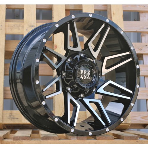 Alu kola Racing Line B1955, 20x10 6x139.7 ET, černá + leštění (zátěžová)