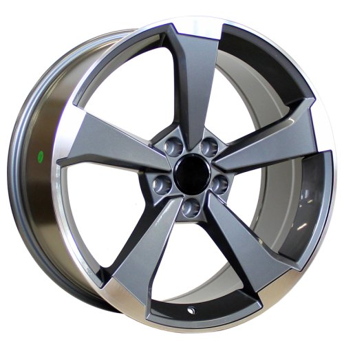 Alu kola Racing Line XE351, 19x8.5 5x112 ET32, šedivá + leštění (zátěžová)