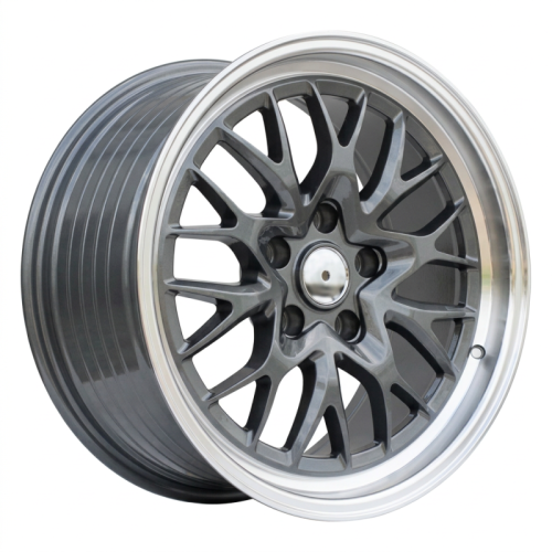 Alu kola Racing Line A1408, 18x9 5x120 ET20, šedivá + leštěný límec