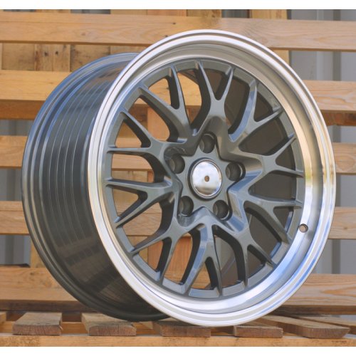 Alu kola Racing Line A1408, 18x9 5x120 ET30, šedivá + leštěný límec