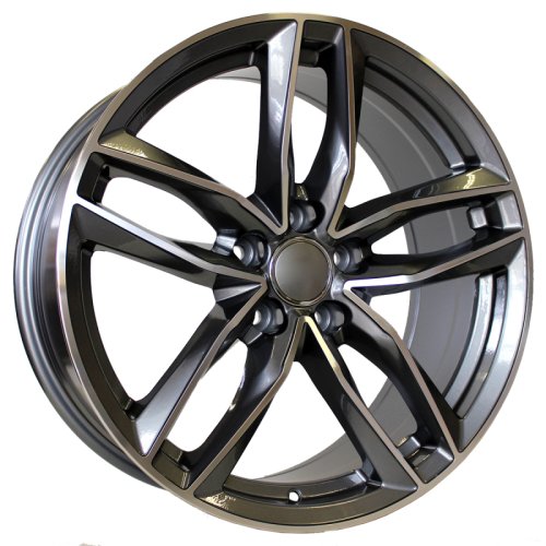 Alu kola Racing Line BK690, 18x8 5x112 ET45, šedivá + leštění