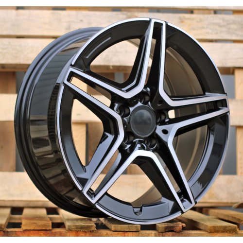 Alu kola Racing Line FBX142, 19x8.5 5x112 ET35, černá + leštění (zátěžová)