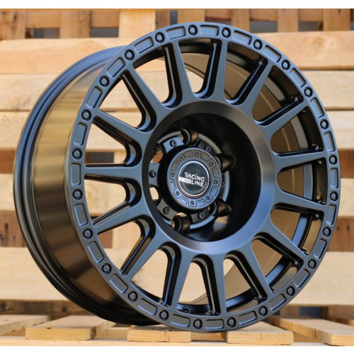 Alu kola Racing Line B5877, 17x8 6x139.7 ET-15, černá matná (zátěžová)