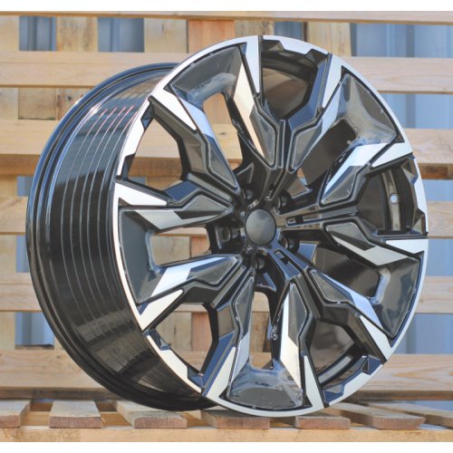 Alu kola Racing Line A5915, 20x10 5x112 ET46, černá + leštění (zátěžová)