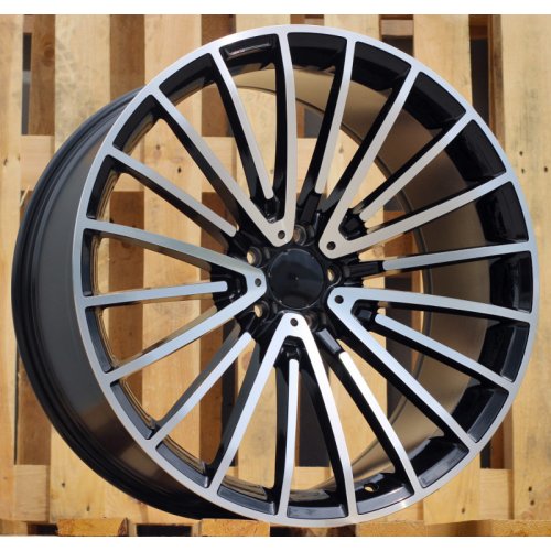 Alu kola Racing Line FB0566P, 21x10 5x112 ET35, černá + leštění (zátěžová)