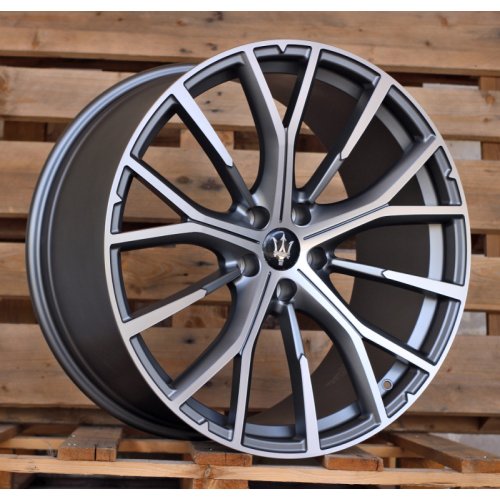 Alu kola Racing Line FB1573, 21x10 5x114.3 ET42, šedivá matná + leštění (zátěžová)