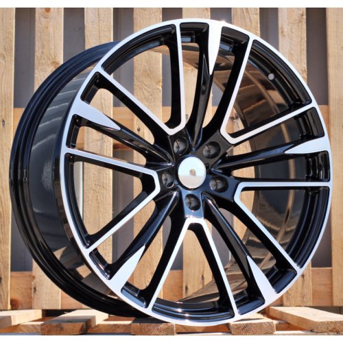 Alu kola Racing Line H1005, 21x10 5x114.3 ET42, černá + leštění (zátěžová)