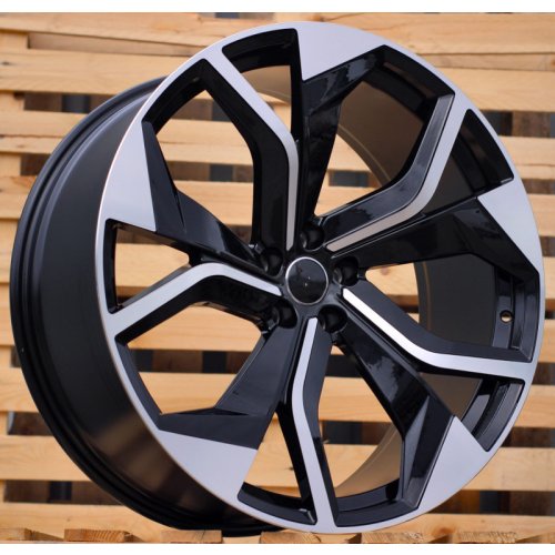 Alu kola Racing Line TX484, 22x10 5x112 ET20, černá + leštění (zátěžová)