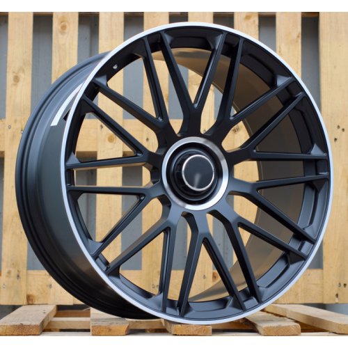 Alu kola Racing Line XFRGW5570, 22x11 5x112 ET47, černá matná + leštěný límec (zátěžová)