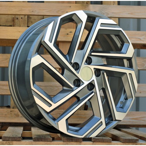 Alu kola Racing Line FBX345, 19x7.5 5x114.3 ET51, šedivá + leštění (zátěžová)