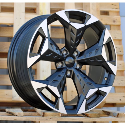 Alu kola Racing Line YF5717, 19x8.5 5x112 ET38, černá matná + leštění