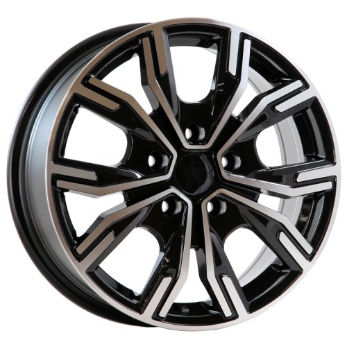 Alu kola Racing Line 6408, 16x6.5 5x130 ET56, černá + leštění (zátěžová)