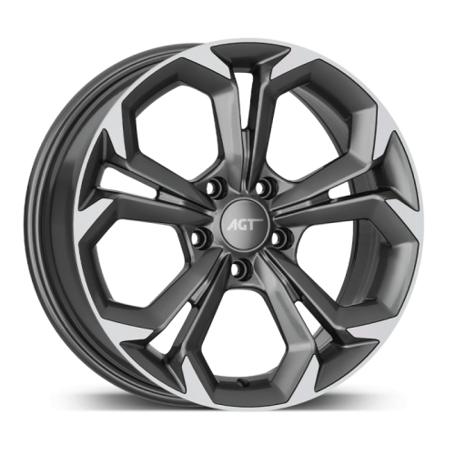 Alu kola AGT 17262, 17x7 5x114.3 ET40, šedivá + leštění