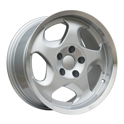 Alu kola Racing Line B2418, 17x9 5x120 ET17, stříbrná + leštěný límec