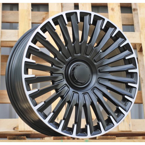 Alu kola Racing Line Y0425, 20x8.5 5x112 ET32, černá matná + leštění (zátěžová)