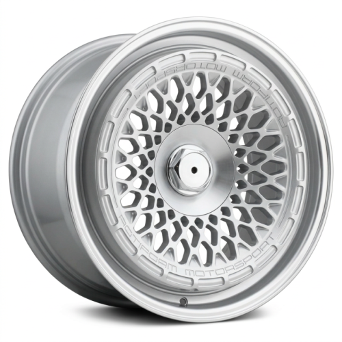 Alu kola Racing Line 1308B, 18x9.5 10x112 ET35, stříbrná + leštěný límec