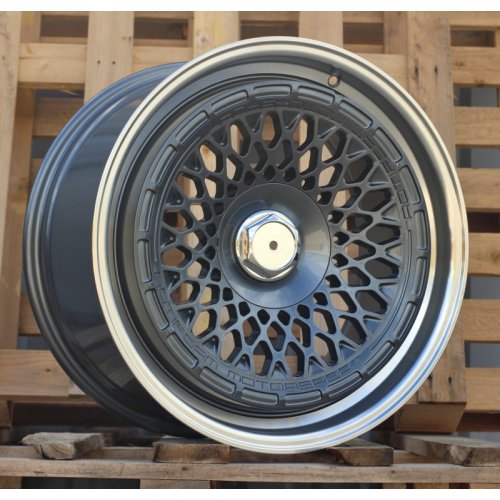 Alu kola Racing Line 1308B, 18x8.5 10x112 ET30, šedivá + leštěný límec