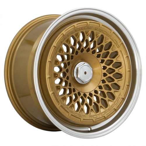 Alu kola Racing Line 1308B, 18x8.5 10x112 ET30, bronzová + leštěný límec