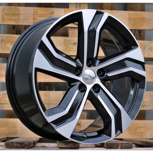 Alu kola Racing Line Y0143, 18x8 5x108 ET42, černá + leštění
